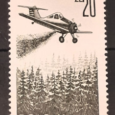 Polonia 1977 aviatie, posta aeriana, serie 1v mnh