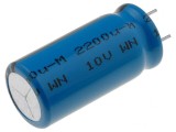 Condensator Electrolitic Low ESR THT 2200uF 10V 12.5x25mm