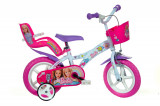 Bicicleta copii 12 - Barbie la plimbare, Dino Bikes