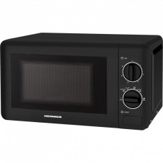 Cuptor cu microunde Heinner HMW-20BK2, 20 L, 700 W, Control mecanic, Negru foto