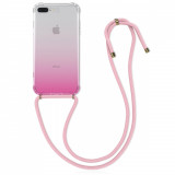 Cumpara ieftin Husa pentru Apple iPhone 8 Plus / iPhone 7 Plus, Silicon, Roz, 49294.02, Textil, Carcasa