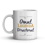Cana alba personalizata pentru cel mai bun director de scoala, INOVATIX&reg;. 330ml, Oem