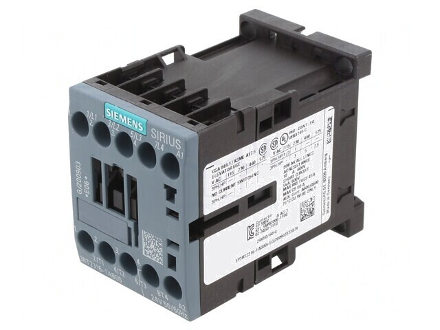 Contactor 4P 24VAC 9A pentru șină DIN