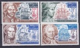 DB1 Exploratori ai Pacificului cu Corabii 1973 Wallis &amp; Futuna 4 v. MNH, Nestampilat