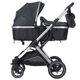 Carucior multifunctional 2in1 geanta roti EVA maner reversibil parasolar Splendor SPH31NEGRU JGR