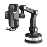 Suport Auto Telefon Rotativ 360&deg; cu Ventuza, Brat Extensibil, Universal 7 inch, Bord/Parbriz, Negru