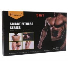 Monlove Smart Fitness Series Aparat Electrostimulare Muschi 5 in 1 (Fesieri + Aparat pentru Abdomen, Brate, Aparat cervical) Anticelulitic, Pentru Ton