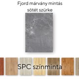 Eșantion Leziter Fjord pardoseală SPC vinil, model marmură gri &icirc;nchis, grosime 4.5mm, uz rezidențial comercial