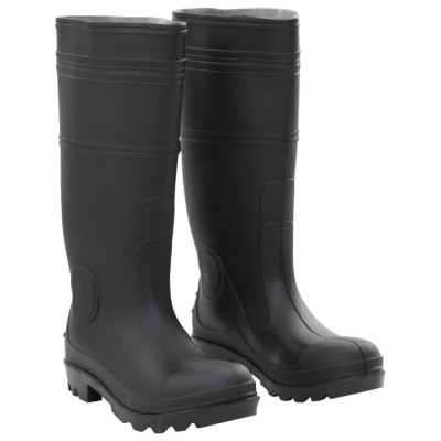 vidaXL Cizme de ploaie, negru, PVC, mărime 40 foto