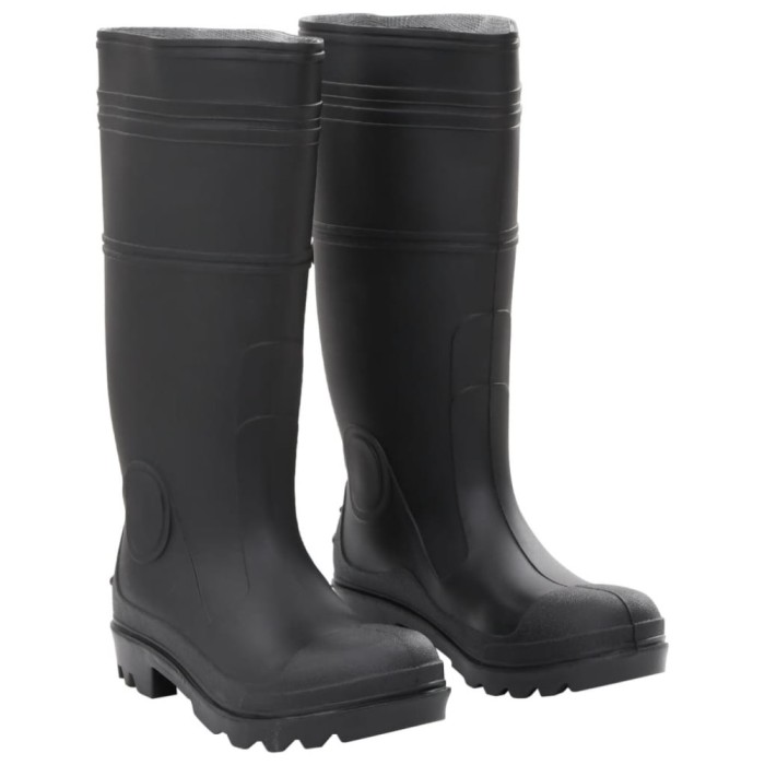 vidaXL Cizme de ploaie, negru, PVC, mărime 40
