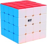 Cumpara ieftin Cub Magic 4x4x4, QiYi Qizheng S Neon, Stickerless, 510CUB