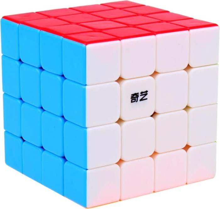 Cub Magic 4x4x4, QiYi Qizheng S Neon, Stickerless, 510CUB