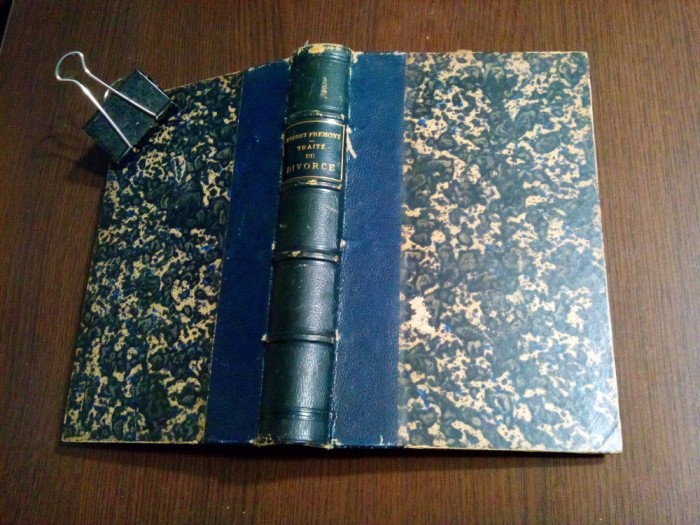 TRAITE PRATIQUE DU DIVORCE ET DE LA SEPARATION DE CORPS - M. Robert Fremont 1884