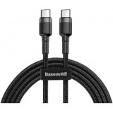 Cablu alimentare si date Baseus Cafule, Fast Charging Data Cable pt. smartphone, USB Type-C la USB Type-C 3A / 60W, 2m, gri + negru