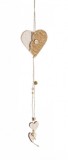 Set 12 ornamente brad Inimioare 11x1x53 cm
