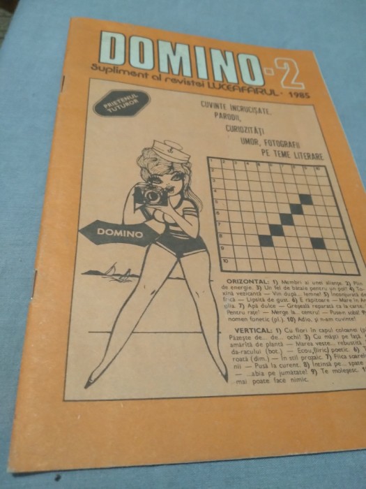 REVISTA DE REBUS DOMINO -2 /1985 SUPLIMENT AL REVISTEI LUCEAFARUL