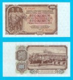 Cehoslovacia (pick 86) 100 Korun 1953 UNC serie: CT 301355