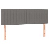 Cumpara ieftin Tablii de pat, gri inchis, 144x5x78/88 cm, textil