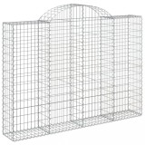 Cumpara ieftin Cos gabion arcuit 200x30x140/160 cm fier galvanizat