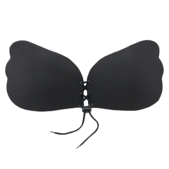 Sutien Push-Up cu snur, cupa C, Negru