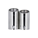 Ornament toba esapament dublu din inox, 76 mm, compatibil Audi VW Skoda Seat