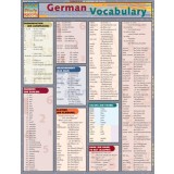 German Vocabulary Laminate Reference Chart
