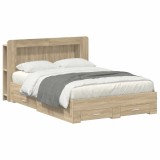 Cumpara ieftin Cadru de pat cu depozitare Stejar Sonoma 150 x 200 cm
