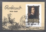 Korea 1983 Paintings, Rembrandt, imperf. sheet, used T.271, Stampilat