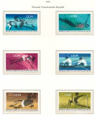 Germania, DDR 1972 Mi 1753/58 MNH - Jocurile Olimpice vara, Munchen foto