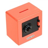 Pușculiță Plastic, Frontier Safe, Formă Seif, Culoare Somon, Dimensiuni 9x6x9cm, Oem