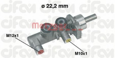 Pompa centrala, frana OPEL CORSA C (F08, F68) (2000 - 2009) METZGER 202-380 foto