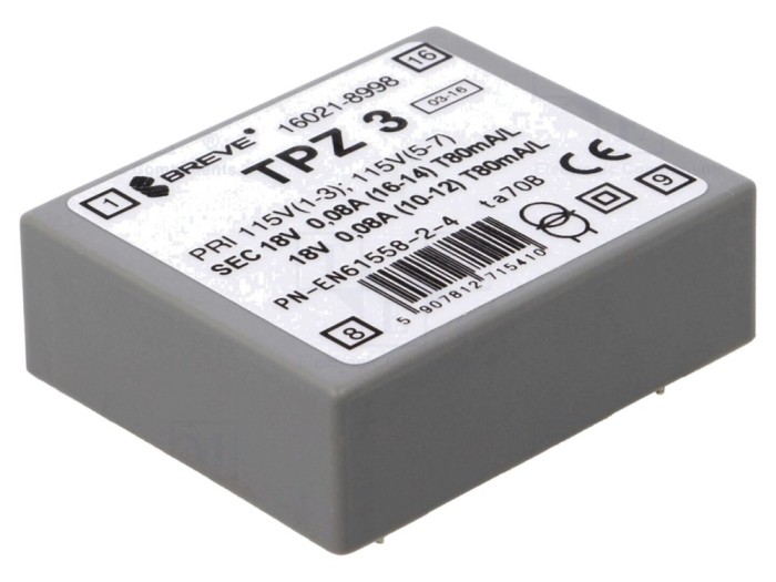 Transformator alimentare 3VA 18V PCB