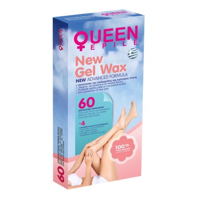 Benzi Epilare, Queen Epile, New Gel Wax, Servetele Ulei Incluse, Set 64 Bucăți foto