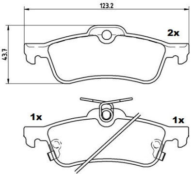 Placute frana Daihatsu CHARADE; Toyota Yaris (Nhp13, Nsp13), Yaris (P9) SRLine parte montare : Punte spate