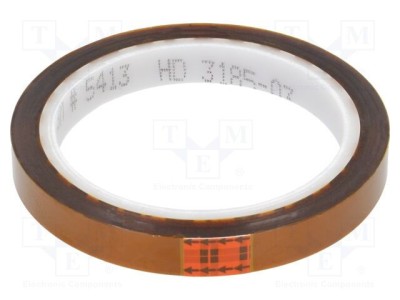 Bandă 3M pentru temperaturi ridicate 12mm x 33m, grosime 0,07mm, culoare ambră foto
