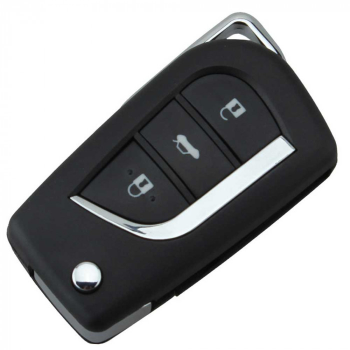 Carcasa Cheie Briceag Toyota Avensis 3 Butoane cu Suport Baterie Mare AutoProtect KeyCars