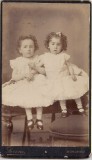 Fotografie CDV Interbelica: 2 Copii, Atelier P. Sereni Bordeaux, Franta - Poza Colectie