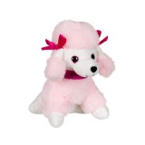 Catelus din Plus cu fundinte, 16 cm, Roz, ATU-089753