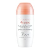 Deodorant roll-on 24H pentru piele sensibila, 50 ml, Avene