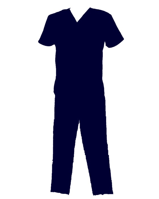 Costum Medical Pe Stil cu Elastan, Bluemarin, 97% Bumbac, Model Classic Barbati XL ( Stoc Limitat ) - XL, XL