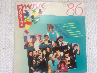 7UP Music Machine &amp;#039;86 disc vinyl lp selectii muzica synth pop rock UK 1986 VG+ foto