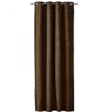 Draperie Elfie Opac cu inele Jemidi, 140 x 245 cm, Maro, Poliester, 55279.17.01