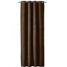 Draperie Elfie Opac cu inele Jemidi, 140 x 245 cm, Maro, Poliester, 55279.17.01