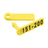 Crotalii Twintag Miei Iezi Galbene Numerotate 151-200 Pachet 50 Bucati