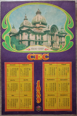 Calendar/afis CEC 1989 foto