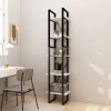 VidaXL Bibliotecă cu 5 rafturi, alb, 40x30x175 cm, lemn de pin
