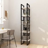 Cumpara ieftin Bibliotecă cu 5 rafturi, alb, 40x30x175 cm, lemn masiv de pin