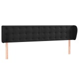 Cumpara ieftin Tablie de pat cu aripioare negru 203x23x78/88 cm catifea