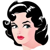 Cumpara ieftin Sticker decorativ Femeia, Negru, 65 cm, 7650ST