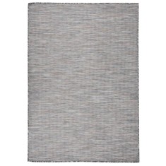vidaXL Covor de exterior, maro şi albastru, 160x230 cm, țesătură plată